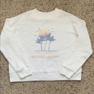 Light graphic crew neck